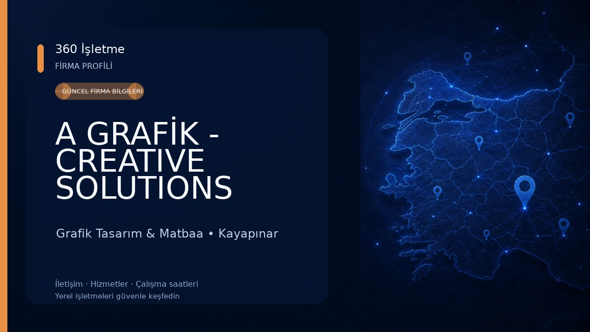 A GRAFİK - CREATIVE SOLUTIONS Grafik Tasarım & Matbaa