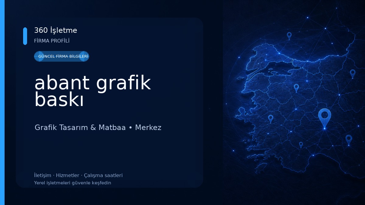 abant grafik baskı Grafik Tasarım & Matbaa