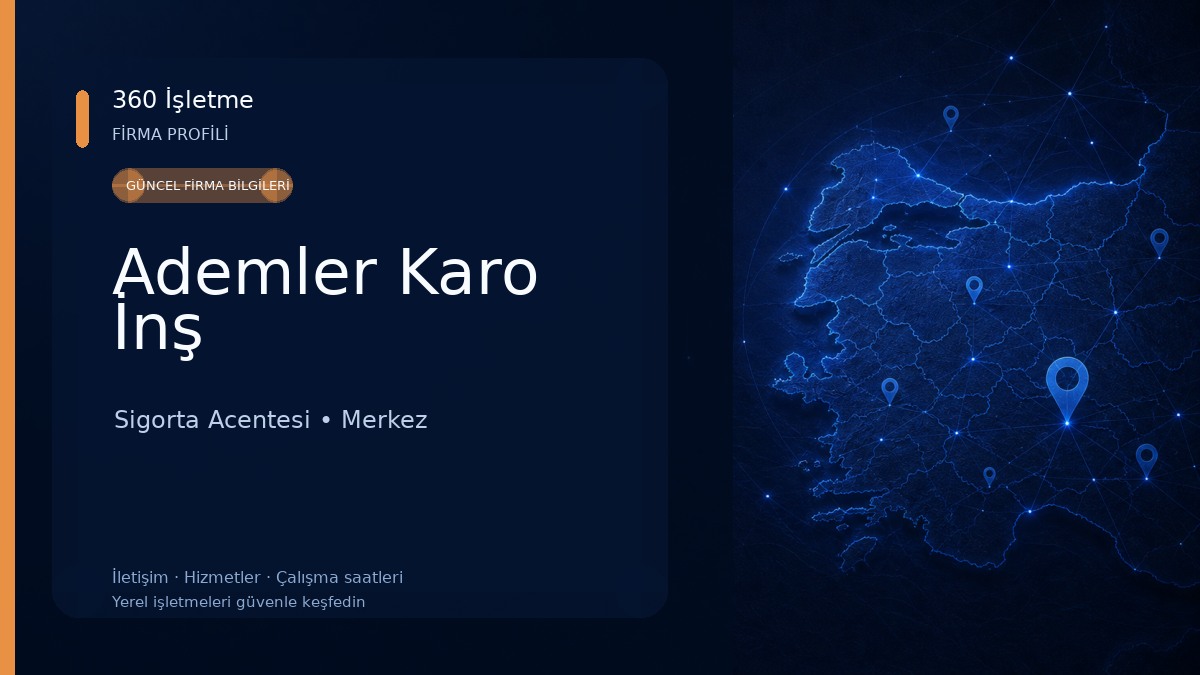 Ademler Karo İnş Sigorta Acentesi