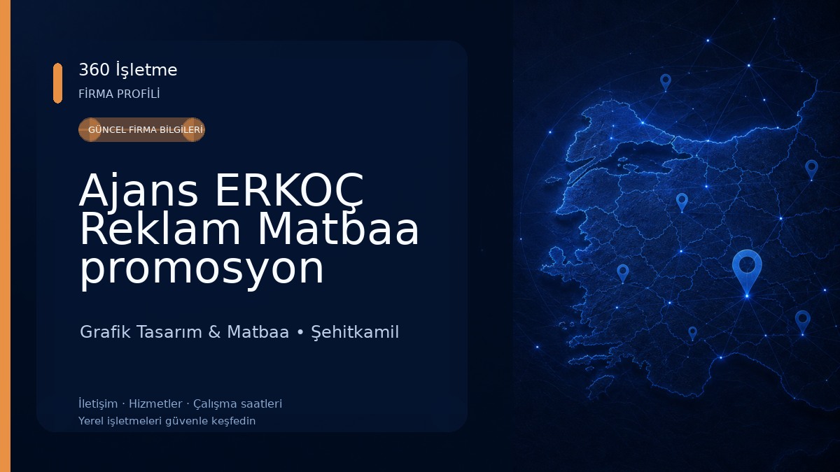 Ajans ERKOÇ Reklam Matbaa promosyon Grafik Tasarım & Matbaa