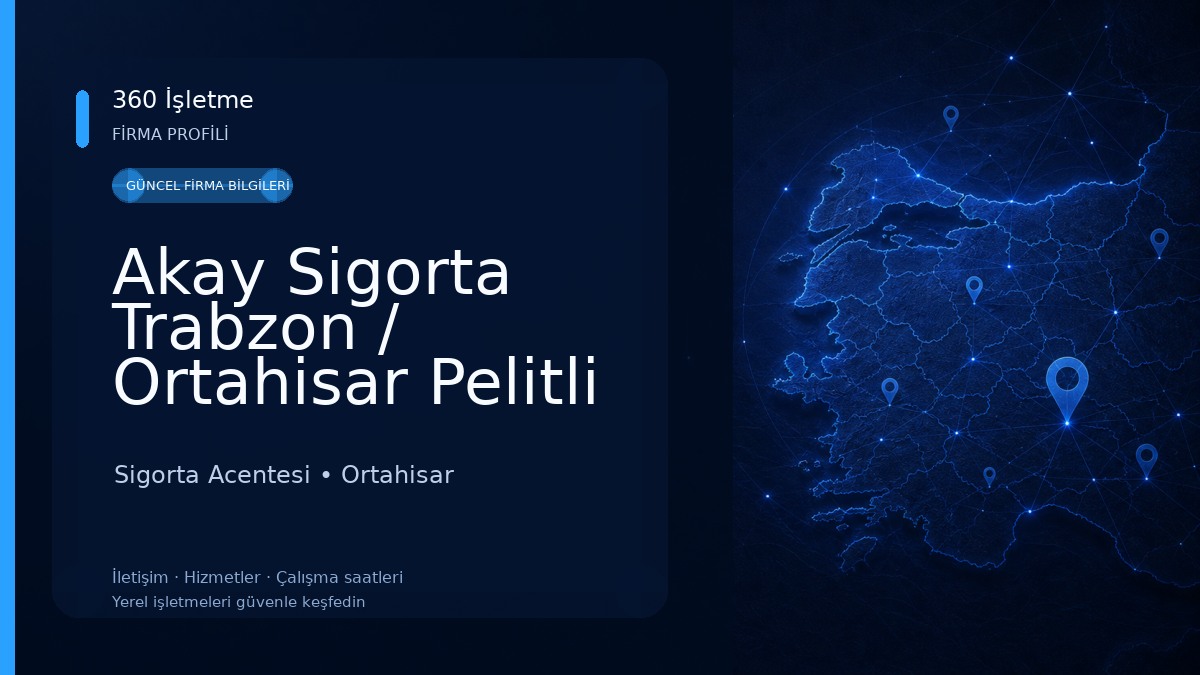 Akay Sigorta Trabzon / Ortahisar Pelitli Mahallesi Ceylan Sok. No:8/A