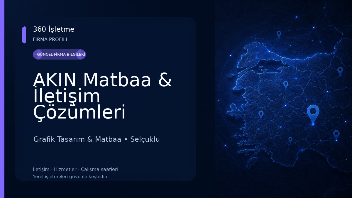 AKIN Matbaa & İletişim Çözümleri Grafik Tasarım & Matbaa