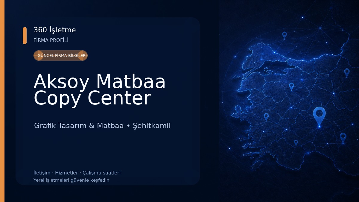 Aksoy Matbaa Copy Center Grafik Tasarım & Matbaa