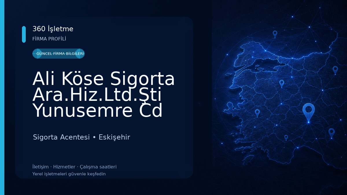 Ali Köse Sigorta Ara.Hiz.Ltd.Şti Yunusemre Cd Şubesi 