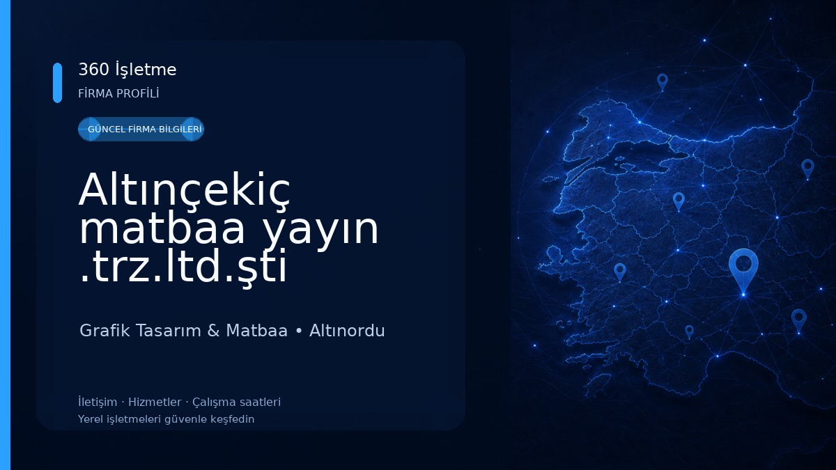 Altınçekiç matbaa yayın .trz.ltd.şti Grafik Tasarım & Matbaa