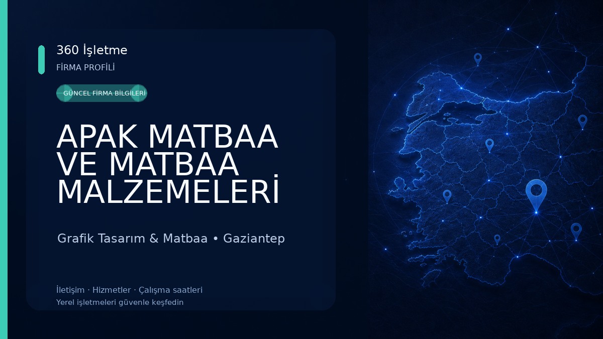 APAK MATBAA VE MATBAA MALZEMELERİ SAN.TİC.LTD.ŞTİ. Grafik Tasarım & Matbaa