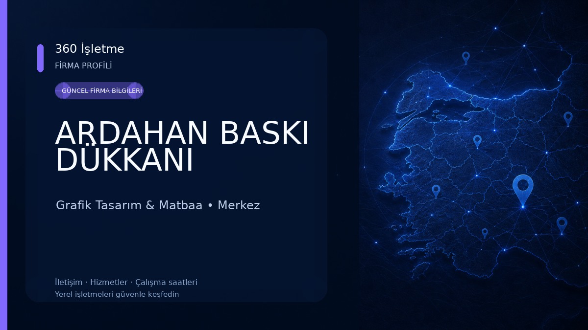 ARDAHAN BASKI DÜKKANI Grafik Tasarım & Matbaa