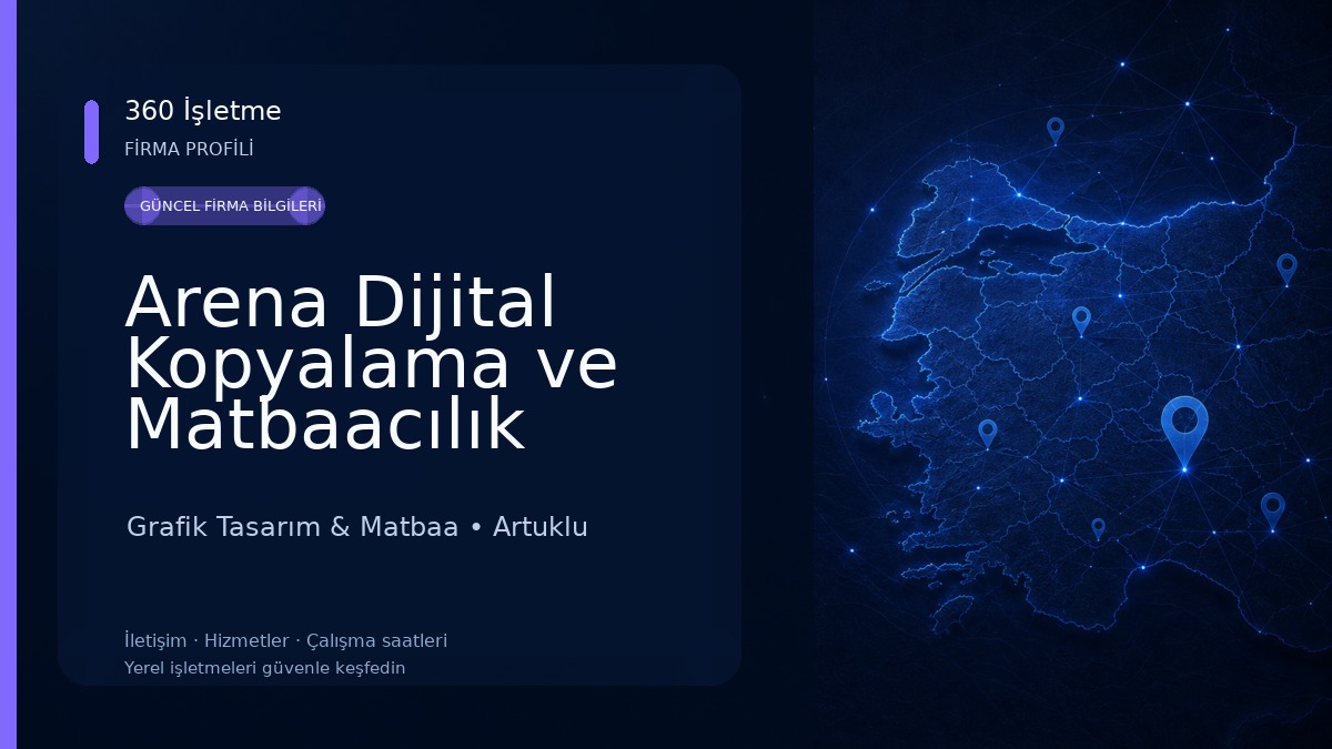 Arena Dijital Kopyalama ve Matbaacılık Grafik Tasarım & Matbaa