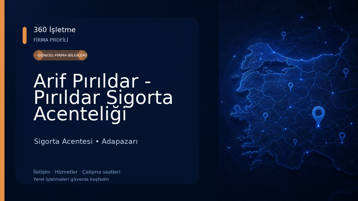 Arif Pırıldar - Pırıldar Sigorta Acenteliği