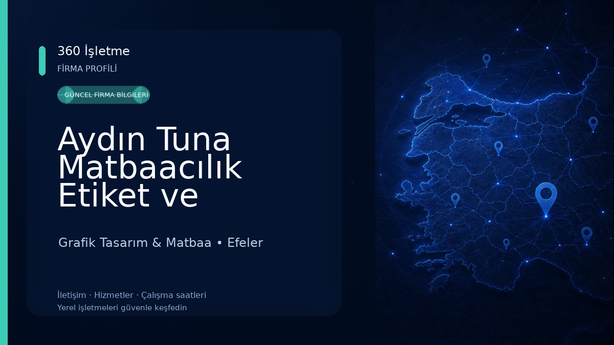 Aydın Tuna Matbaacılık Etiket ve Ambalaj San. Tic. Ltd. Şti. Grafik Tasarım & Matbaa