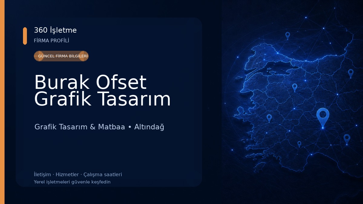 Burak Ofset Grafik Tasarım Grafik Tasarım & Matbaa