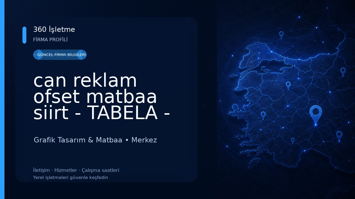 can reklam ofset matbaa siirt - TABELA - KAŞE - KARTVİZİT - FATURA - SİPARİŞ FİŞİ 