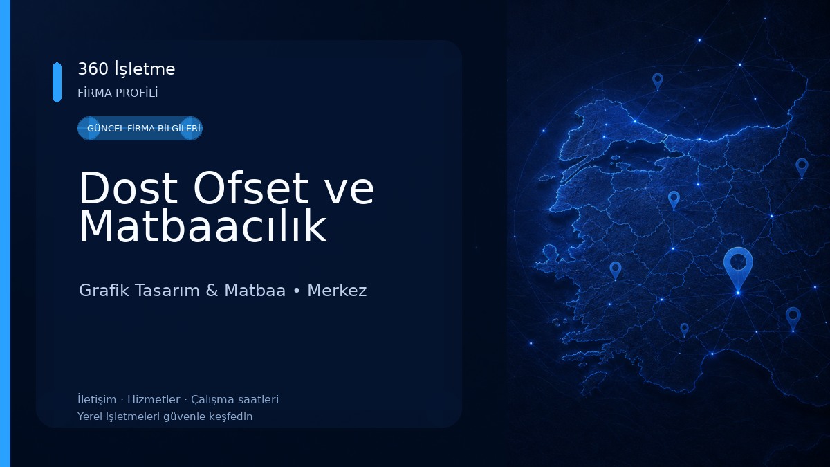 Dost Ofset ve Matbaacılık Grafik Tasarım & Matbaa
