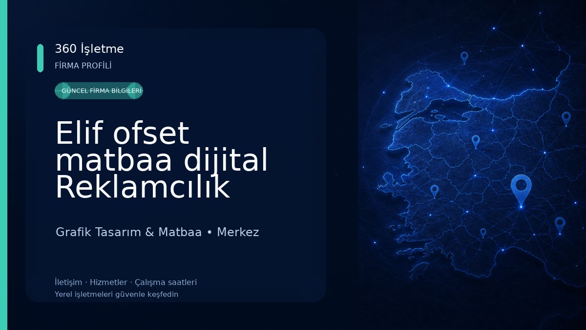 Elif ofset matbaa dijital Reklamcılık