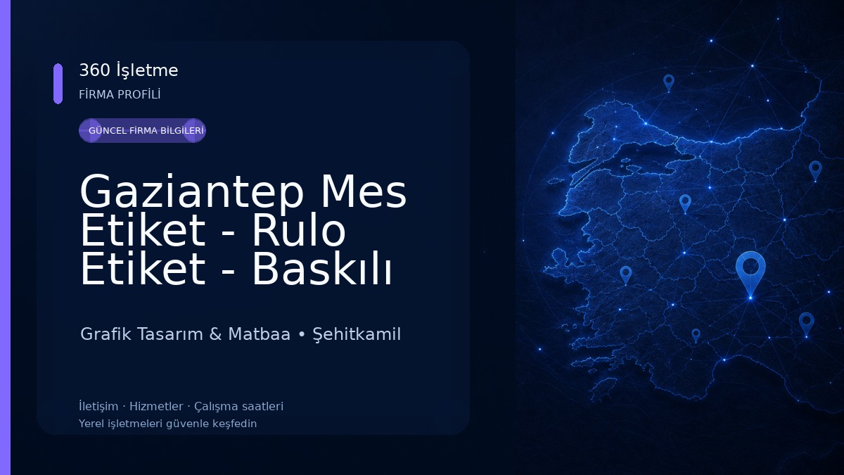 Gaziantep Mes Etiket - Rulo Etiket - Baskılı Etiket - Üretici Firma