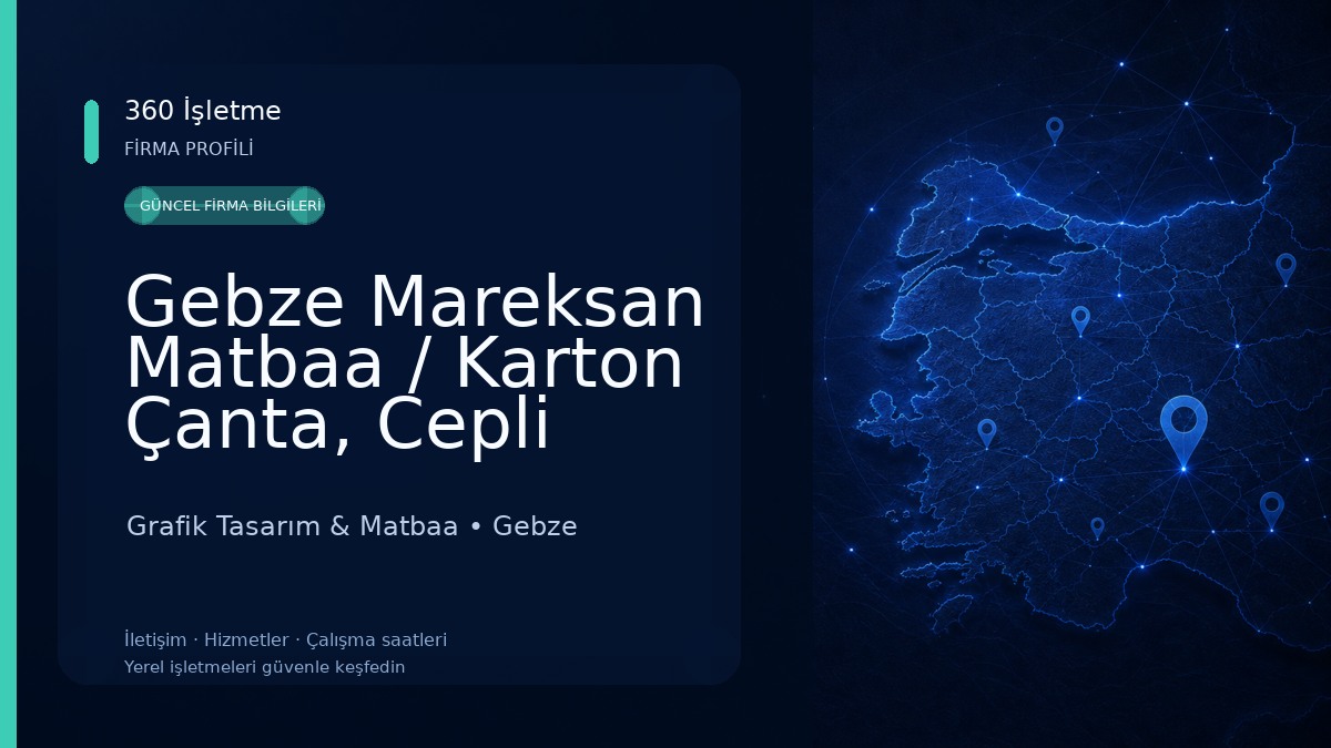 Gebze Mareksan Matbaa / Karton Çanta, Cepli Dosya, Katalog, Promosyon, Kutu, Etiket,Kartvizit, Grafik Tasarım & Matbaa