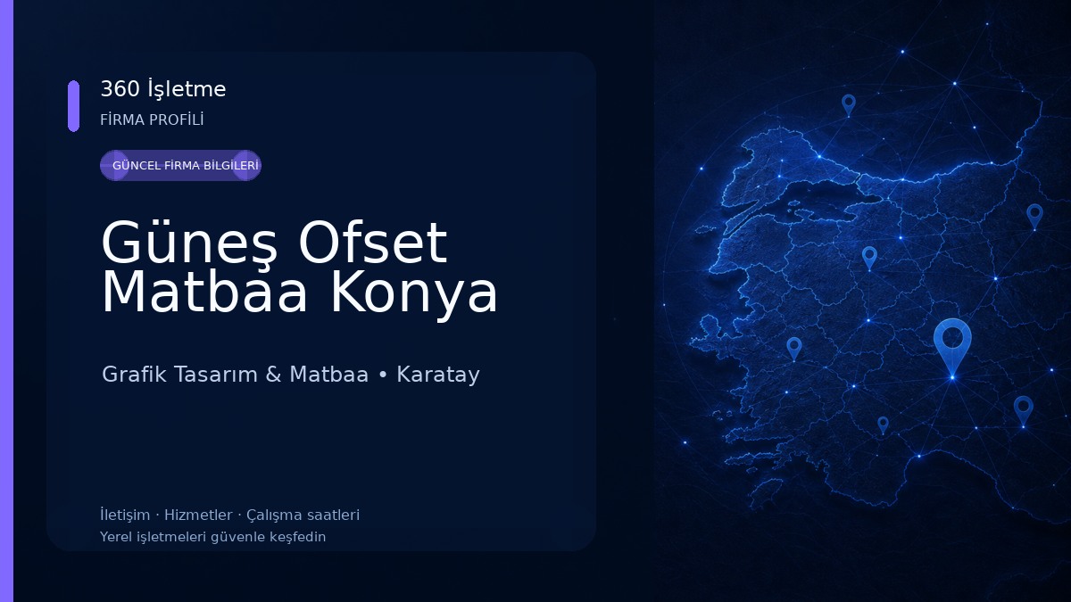 Güneş Ofset Matbaa Konya Grafik Tasarım & Matbaa