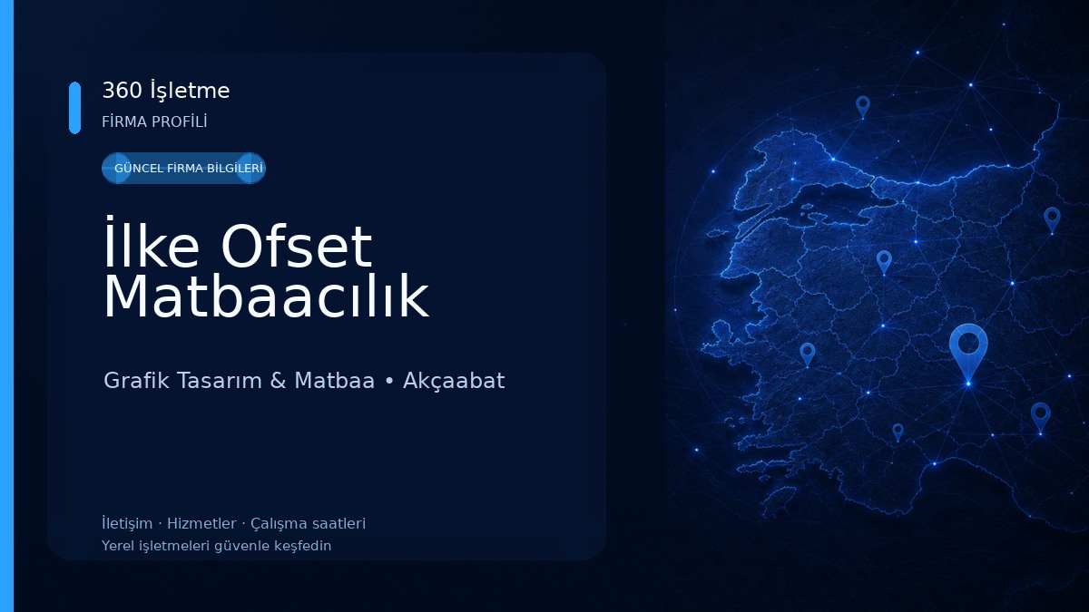 İlke Ofset Matbaacılık Grafik Tasarım & Matbaa