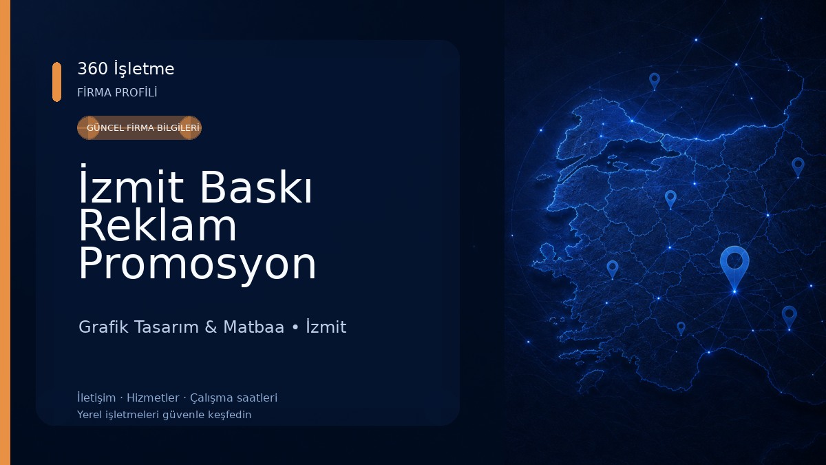 İzmit Baskı Reklam Promosyon Grafik Tasarım & Matbaa