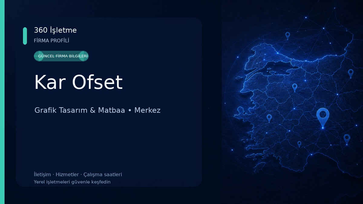 Kar Ofset Grafik Tasarım & Matbaa