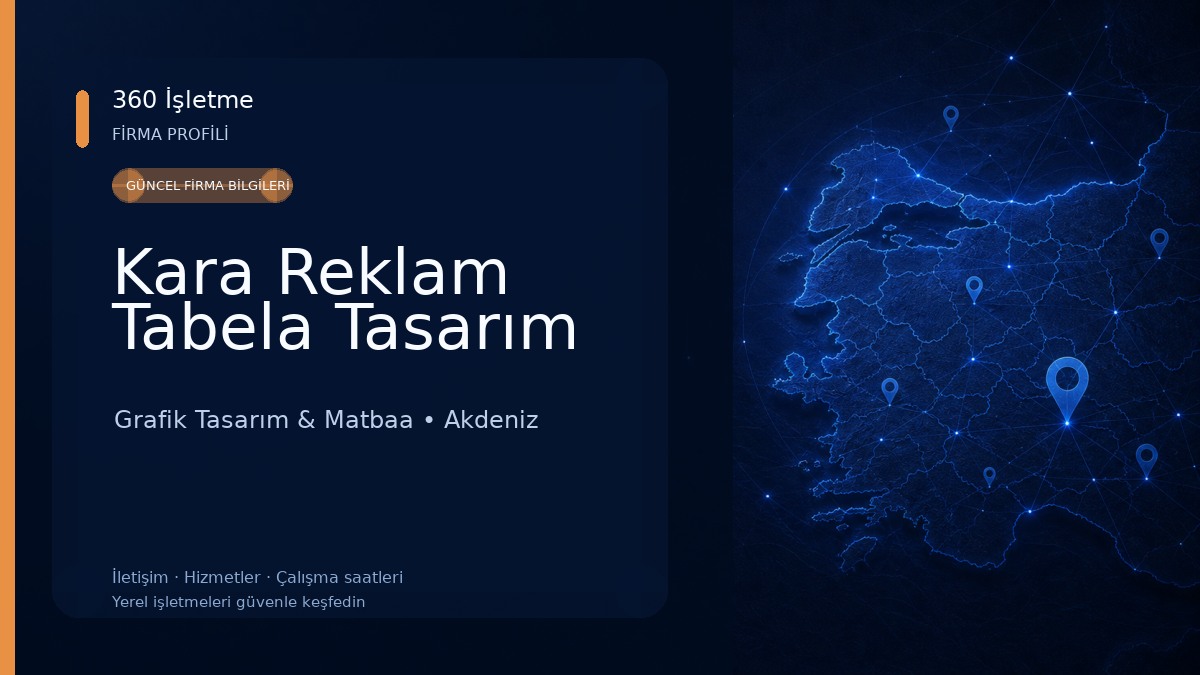 Kara Reklam Tabela Tasarım 
