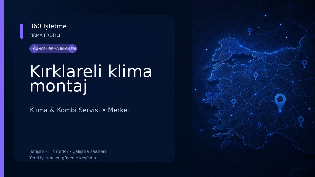 Kırklareli klima montaj