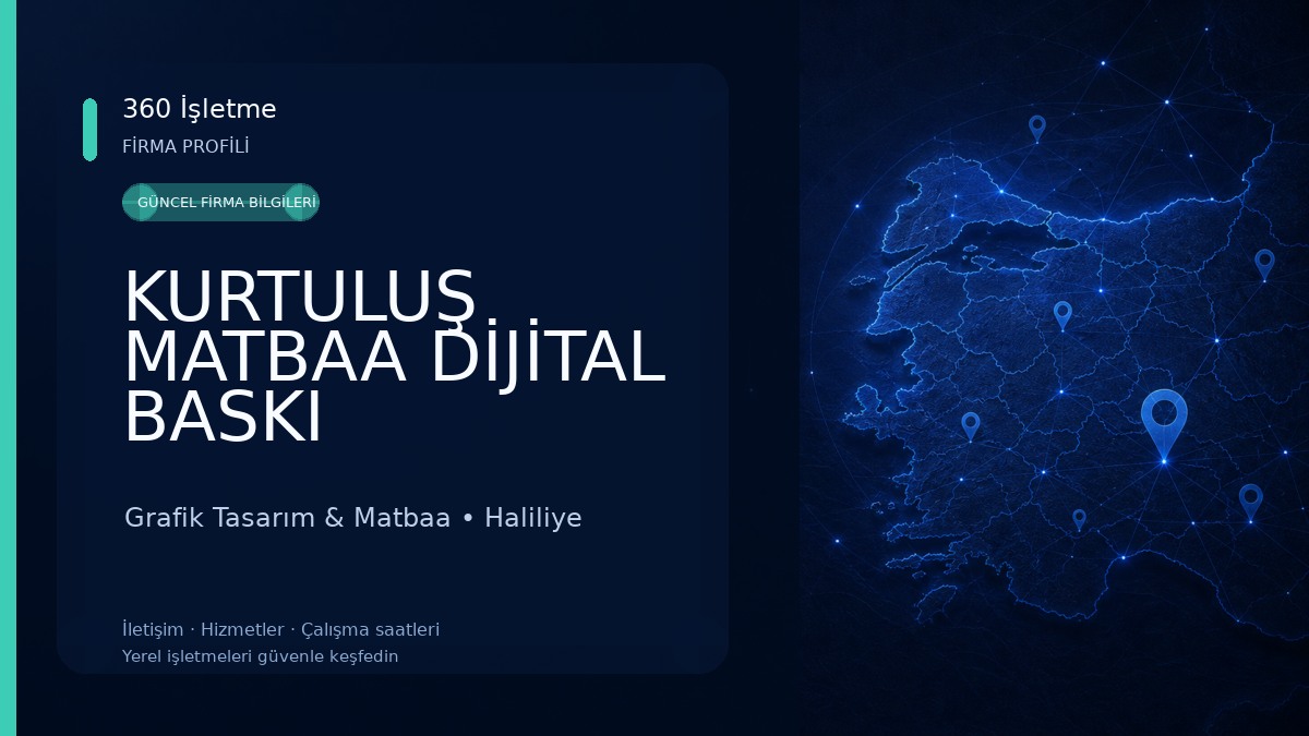 KURTULUŞ MATBAA DİJİTAL BASKI Grafik Tasarım & Matbaa