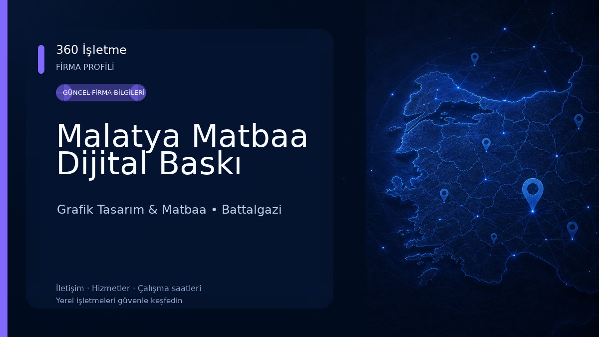 Malatya Matbaa Dijital Baskı Grafik Tasarım & Matbaa
