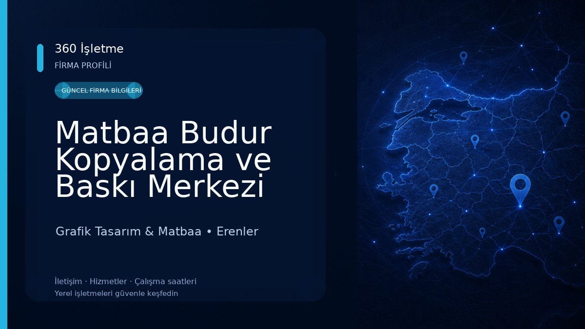 Matbaa Budur Kopyalama ve Baskı Merkezi Grafik Tasarım & Matbaa