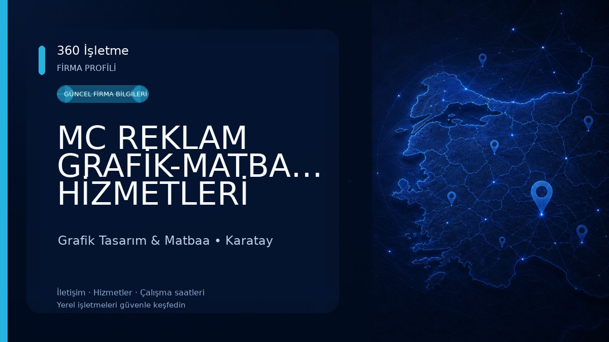 MC REKLAM GRAFİK-MATBAA-PROMOSYON-TANITIM HİZMETLERİ Grafik Tasarım & Matbaa