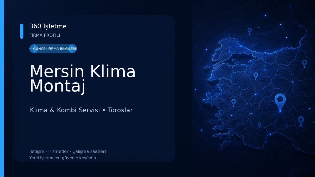Mersin Klima Montaj Klima & Kombi Servisi