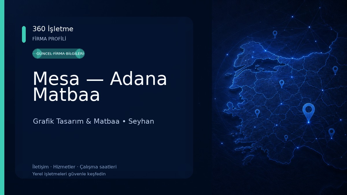 Mesa — Adana Matbaa Grafik Tasarım & Matbaa