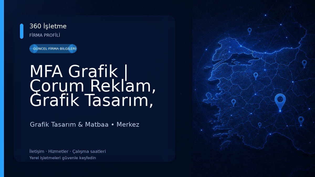 MFA Grafik | Çorum Reklam, Grafik Tasarım, Web Sitesi Grafik Tasarım & Matbaa
