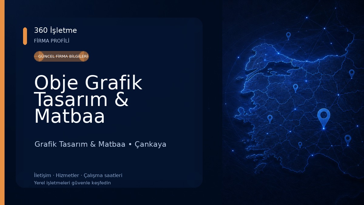Obje Grafik Tasarım & Matbaa Grafik Tasarım & Matbaa