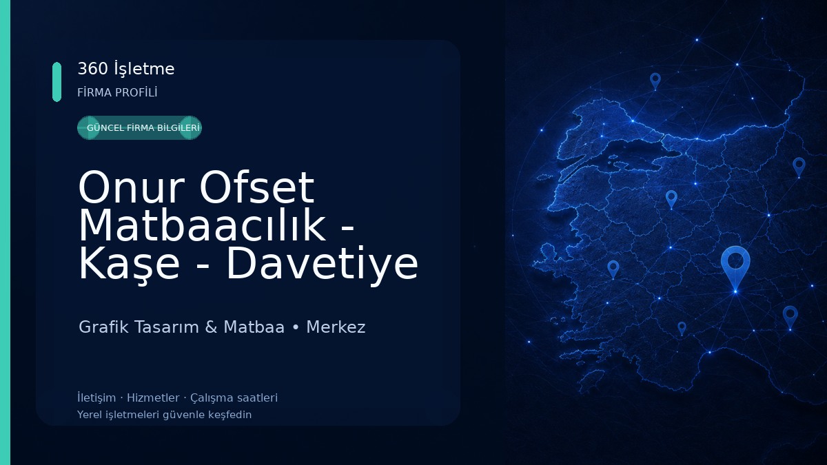 Onur Ofset Matbaacılık - Kaşe - Davetiye 