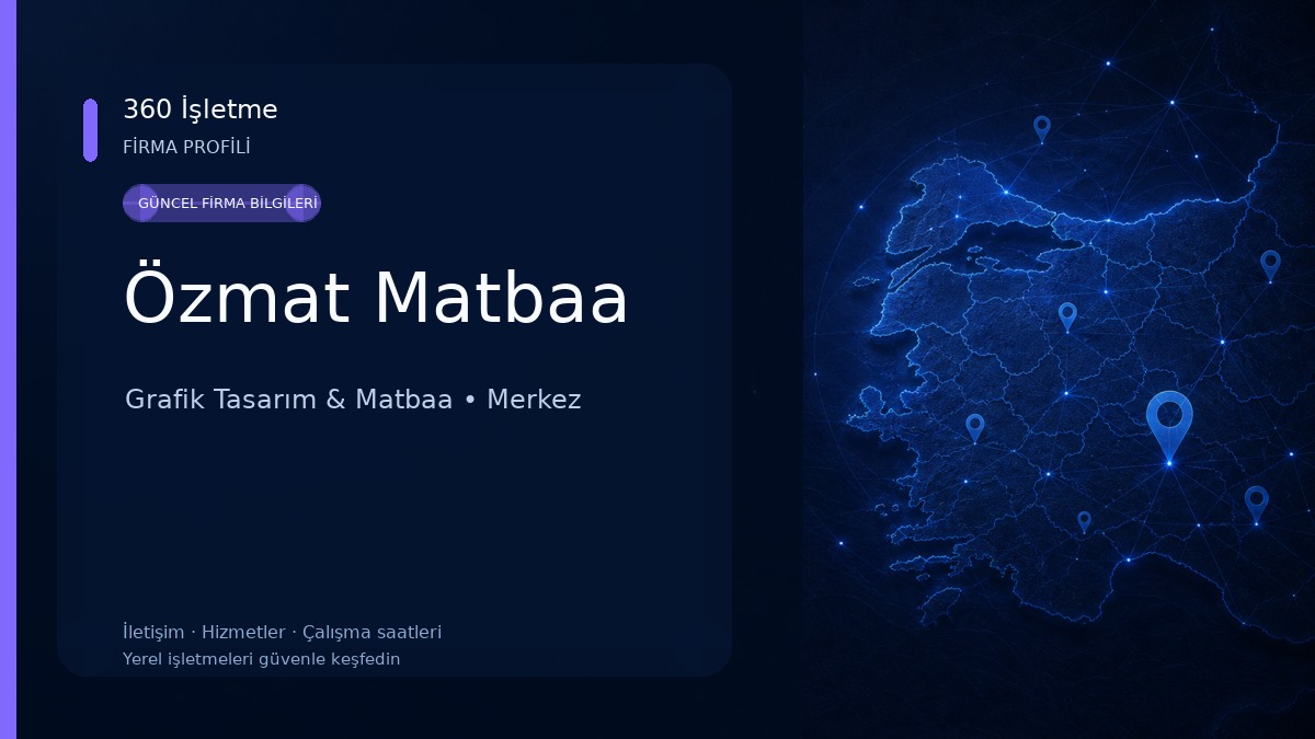 Özmat Matbaa Grafik Tasarım & Matbaa