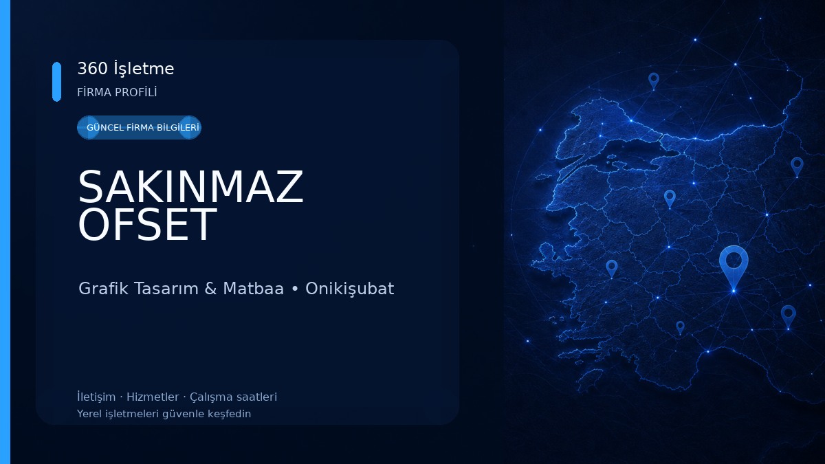 SAKINMAZ OFSET Grafik Tasarım & Matbaa