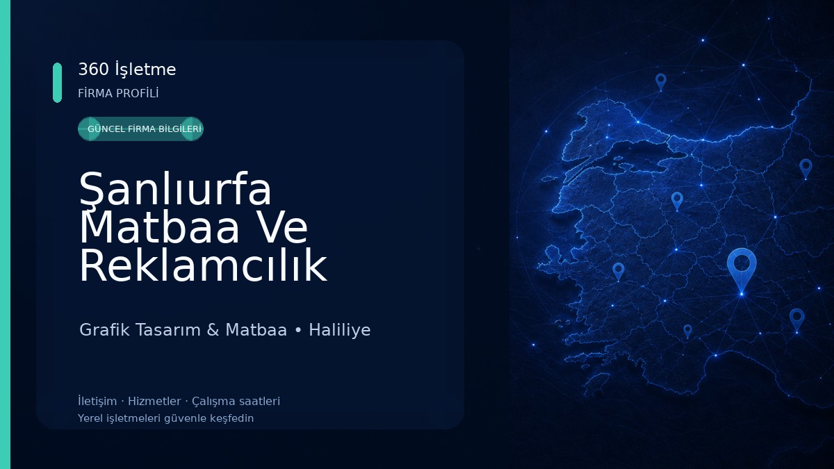 Şanlıurfa Matbaa Ve Reklamcılık Hizmetleri Grafik Tasarım & Matbaa