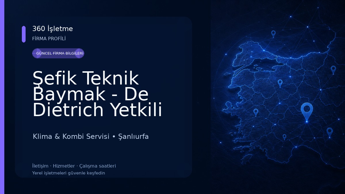 Şefik Teknik Baymak - De Dietrich Yetkili Servis