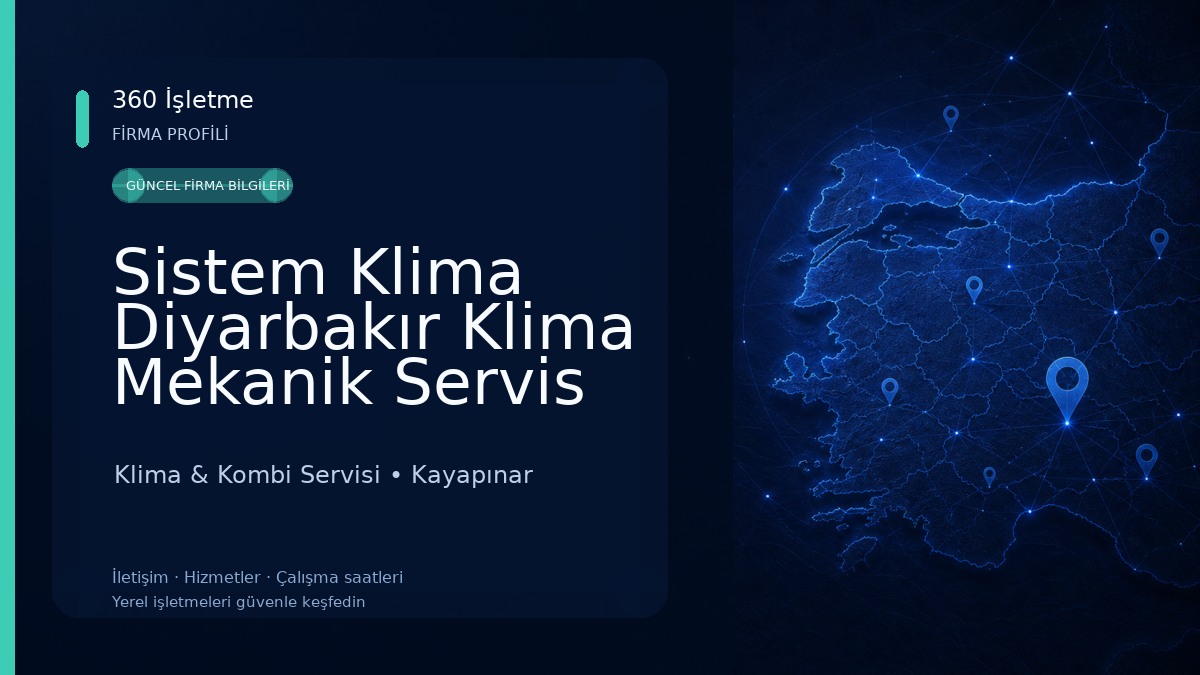 Sistem Klima Diyarbakır Klima Mekanik Servis 