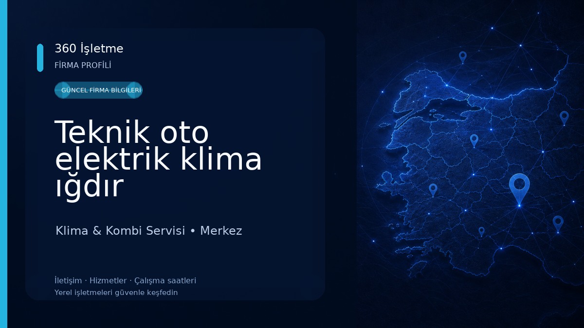 Teknik oto elektrik klima ığdır Klima & Kombi Servisi
