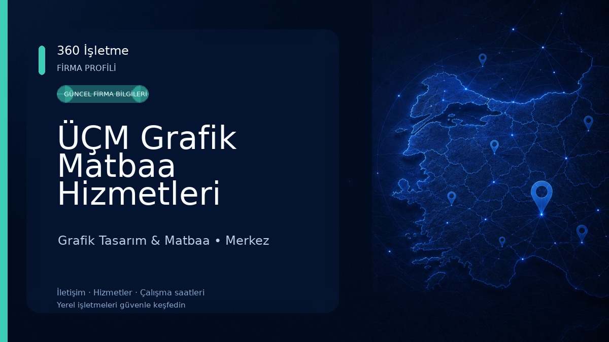 ÜÇM Grafik Matbaa Hizmetleri Grafik Tasarım & Matbaa