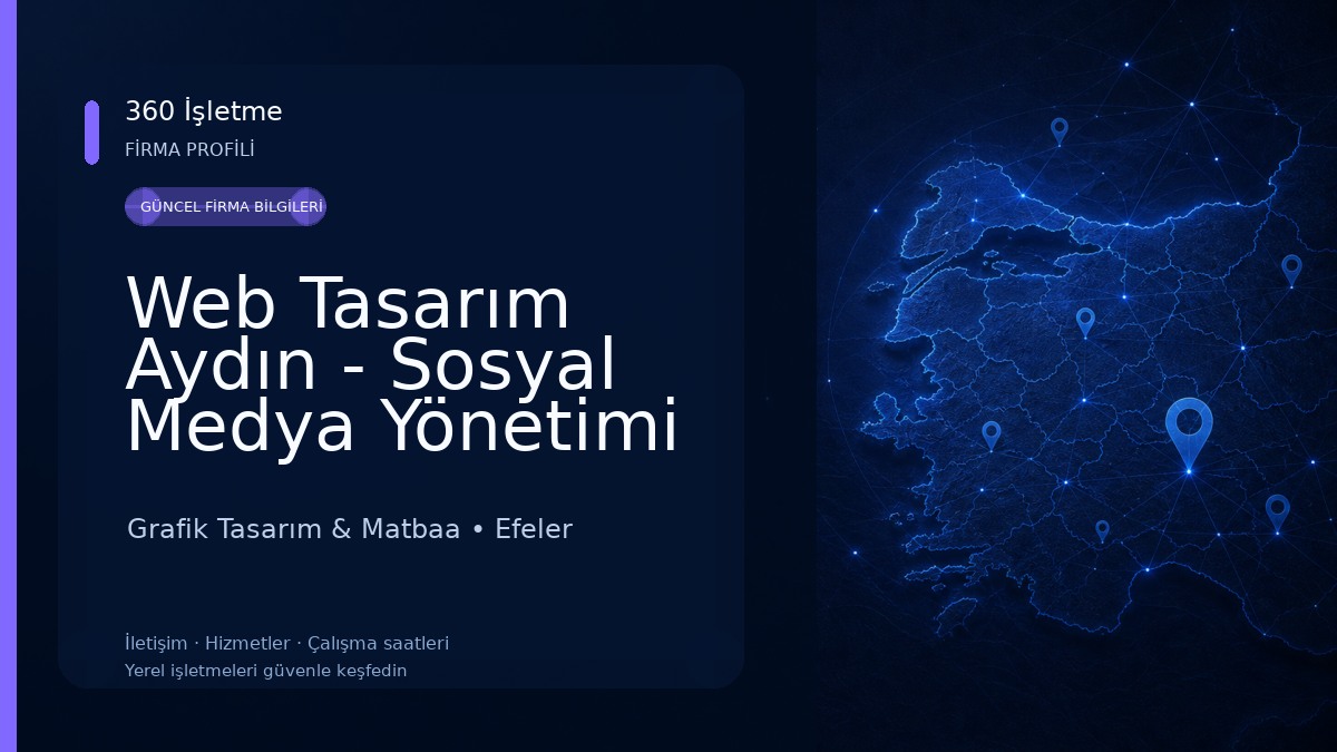 Web Tasarım Aydın - Sosyal Medya Yönetimi - Seo Optimizasyonu Grafik Tasarım & Matbaa