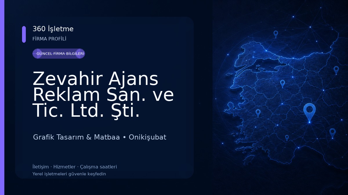 Zevahir Ajans Reklam San. ve Tic. Ltd. Şti. Grafik Tasarım & Matbaa